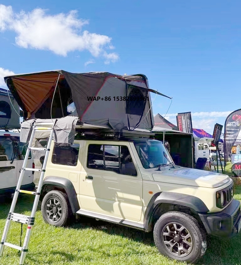 Outdoor Camping Car Tent - ロイドバーグ L-HG85A ワンベッドルーム自動カールーフトップテント アウトドアキャンプ 四季対応 ABSハードシェル