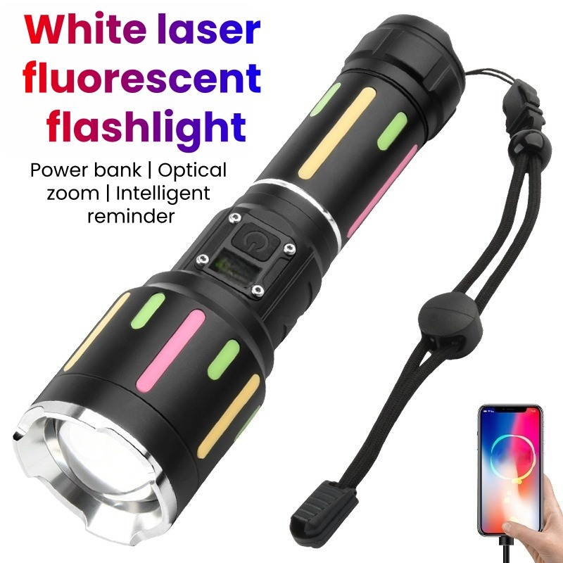 Outdoor Camping Lighting - ハイパワー白色光蛍光懐中電灯充電式ズーム可能長距離懐中電灯屋外ハイキングキャンプ非常灯