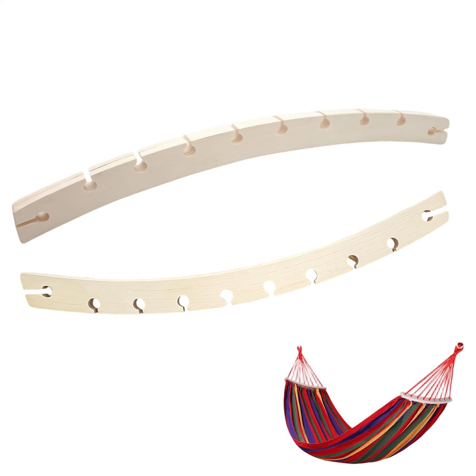 Outdoor Camping Hammock - 2個入り 10穴木製ハンモックスプレッダーバー スイングクロスバー 交換用アクセサリー 屋外パティオ キャンプ