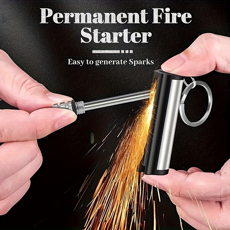 Fire Starter Flint - 1～5個パックマッチライター、フリントメタルマッチライター、屋外キャンプ携帯緊急サバイバルライター、1万回点火可能