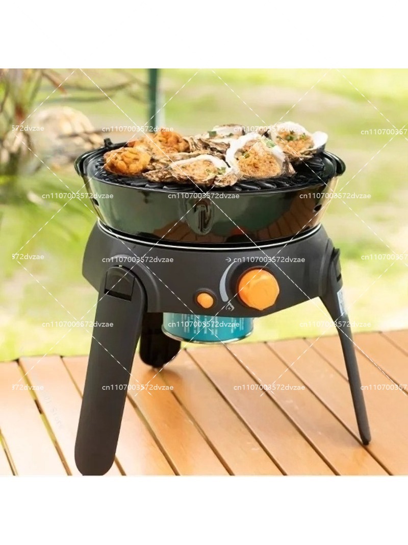 Outdoor Camping Gas Stove - 屋外多機能ガスストーブ キャンプBBQグリル 6個セット 折りたたみ式ピクニック調理器具 茶沸かし・グリル用