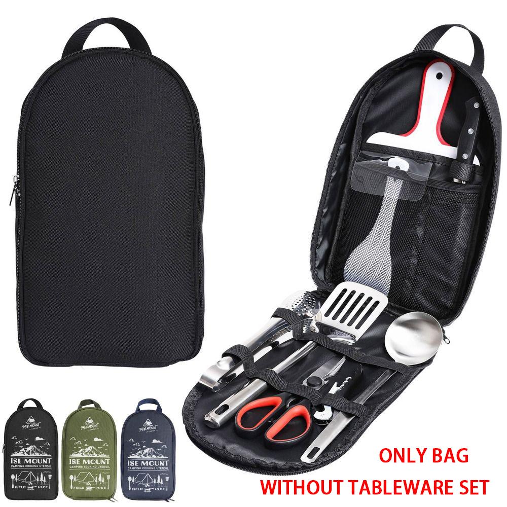 Outdoor Camping Utensils - 2024 ピクニック用品セット収納袋ハイキングキャンプバーベキュー食器オーガナイザー旅行大容量調理器具キャリングケース