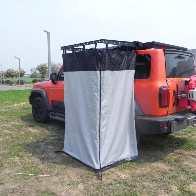 Outdoor Camping Car Tent - 屋外キャンプシャワーテント 車用サイドシャワーテント トイレ兼入浴テント 内蔵LEDストリップライト