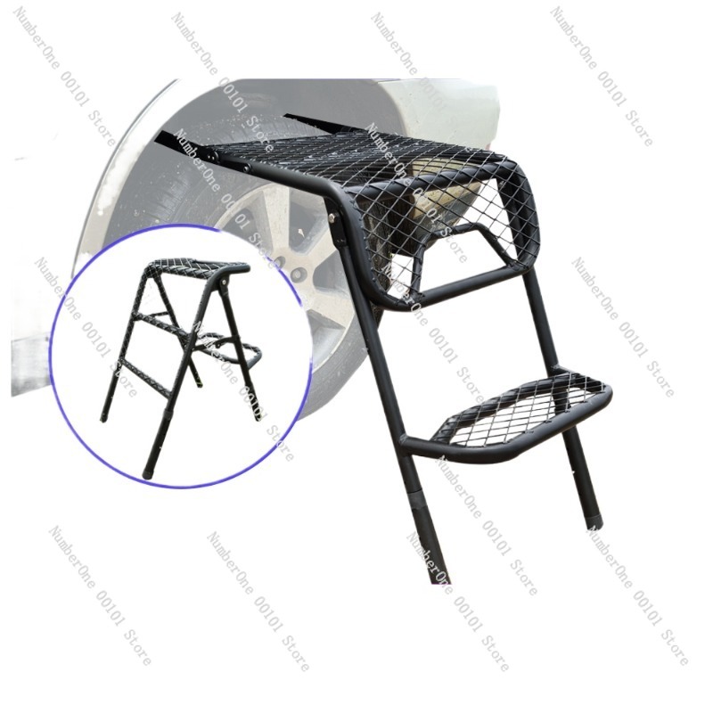 Outdoor Camping Folding Table - 耐久性のある軽量構造の屋外折りたたみ式はしごとテーブルの組み合わせ、RV旅行、キャンプ用の多機能キャンプツール