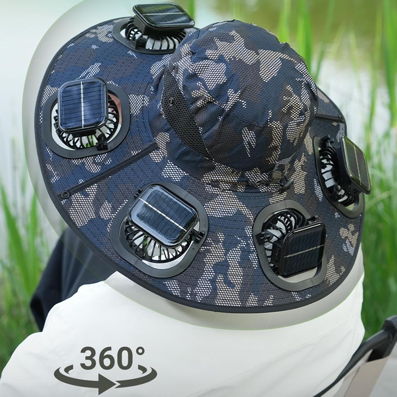 2026年ホットサマー6ファンバイザーキャップソーラーファン - Outdoor Camping Ventilator のレビューと価格