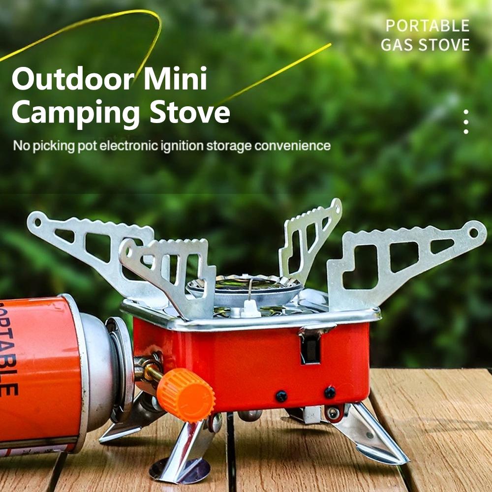 ポータブル折りたたみ式防風キャンプガスストーブビッグパワーバ - Outdoor Gas Camping Oven のレビューと価格