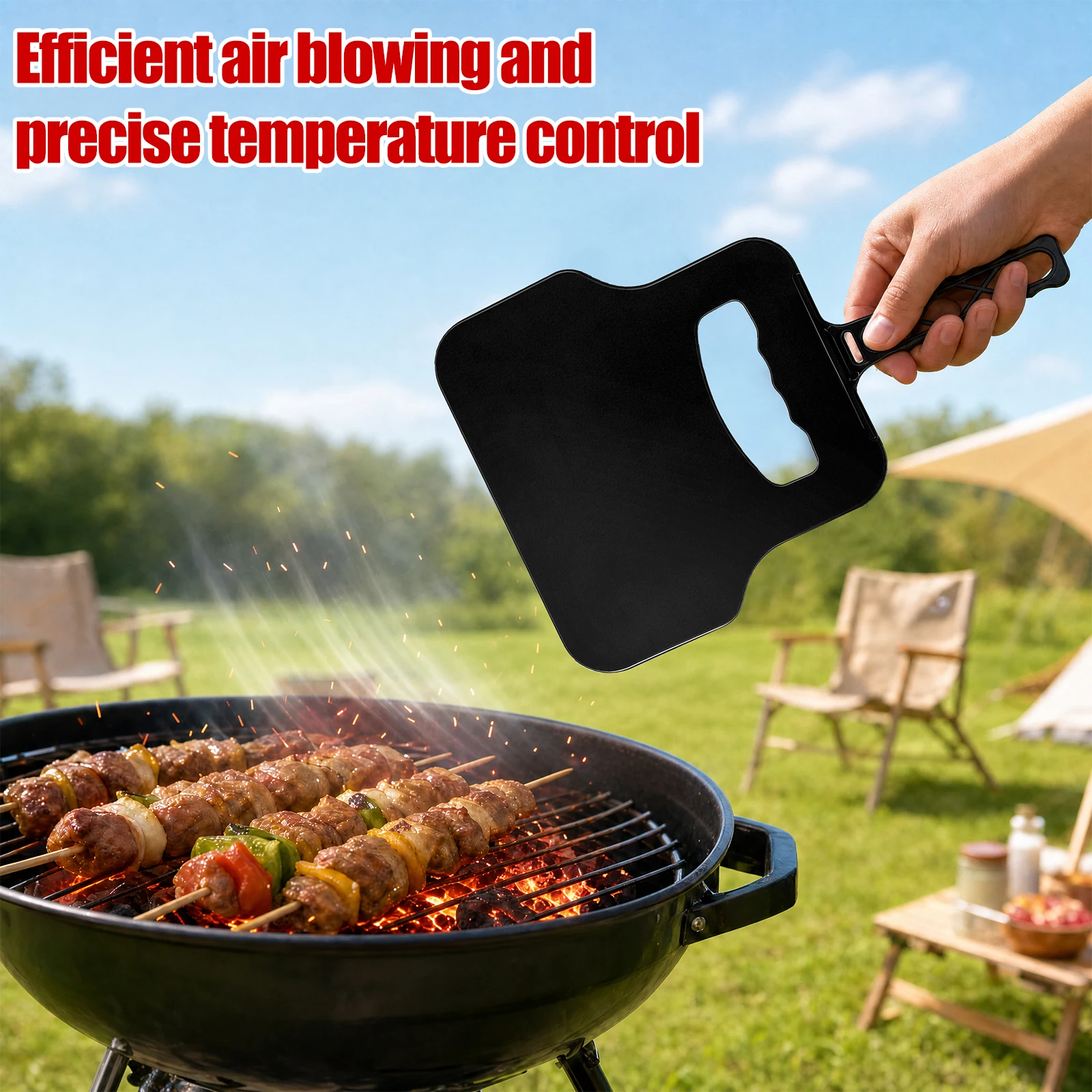手動風車プラスチック製ハンドファンポータブルファイヤースター - Outdoor Camping Ventilator のレビューと価格
