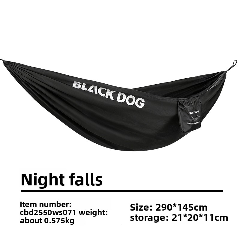 ブラックドッグ ソリッドカラー パラシュート ハンモック ハ - Outdoor Camping Hammock のレビューと価格