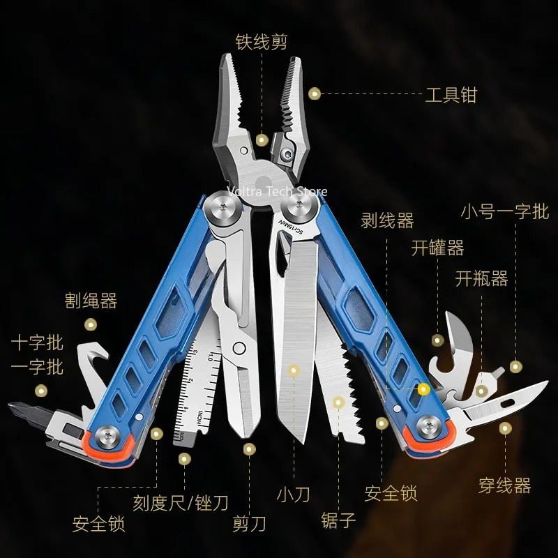 プライヤー多機能ナイフステンレス鋼折りたたみコンビネーション - Outdoor Camping Knife のレビューと価格