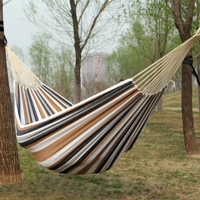 キャンバス製木製スティックハンモック屋外キャンプ用吊り下げベ - Outdoor Camping Hammock のレビューと価格