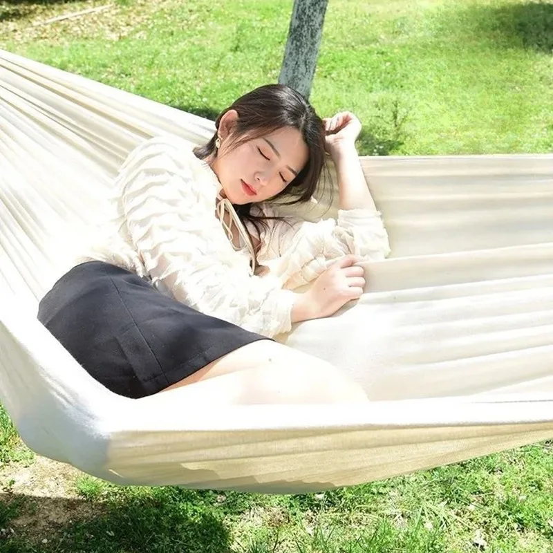 キャンバス製木製スティックハンモック屋外キャンプ用吊り下げベ - Outdoor Camping Hammock のレビューと価格