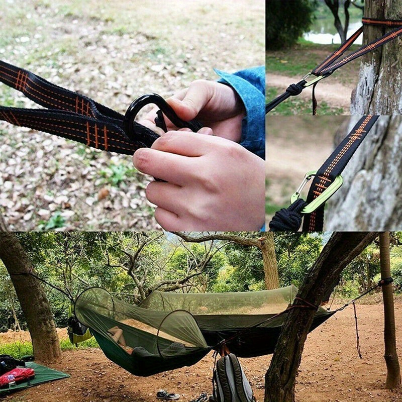 2/4ピースの頑丈なクライミングバックルと調節可能なナイロン - Outdoor Camping Hammock のレビューと価格