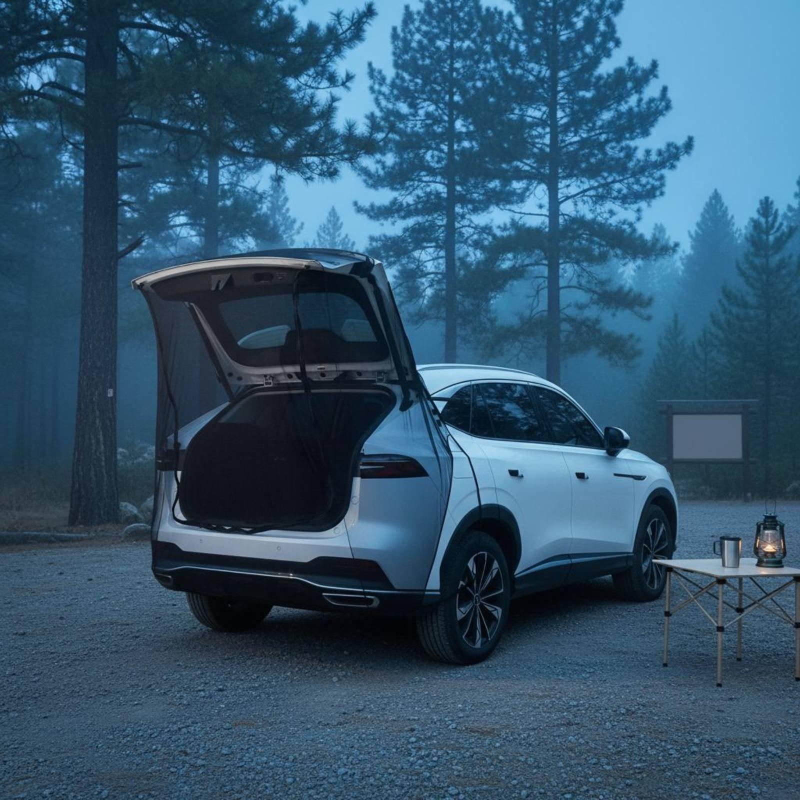 リアドアメッシュ蚊帳テールゲートテント屋外キャンプアクセサリ - Outdoor Camping Car Tent のレビューと価格