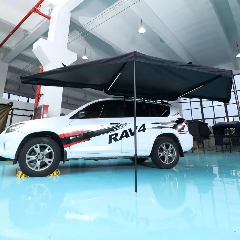 屋外キャンプ用180度扇形日よけテント 新型ダブルポールモデ - Outdoor Camping Car Tent のレビューと価格
