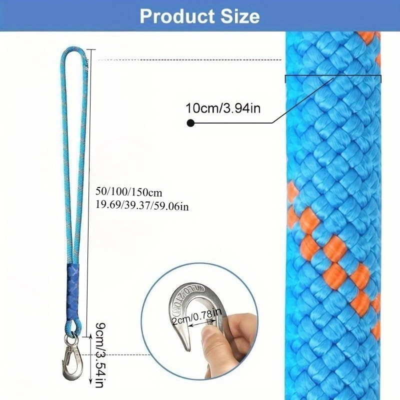 1/2個入り耐摩耗性メタルフックナイロンロープ - 59.0 - Outdoor Camping Hammock のレビューと価格