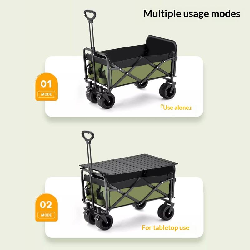 工場直売 四輪プラットフォーム キャンプ用ユーティリティワゴ - Outdoor Camping Folding Table のレビューと価格