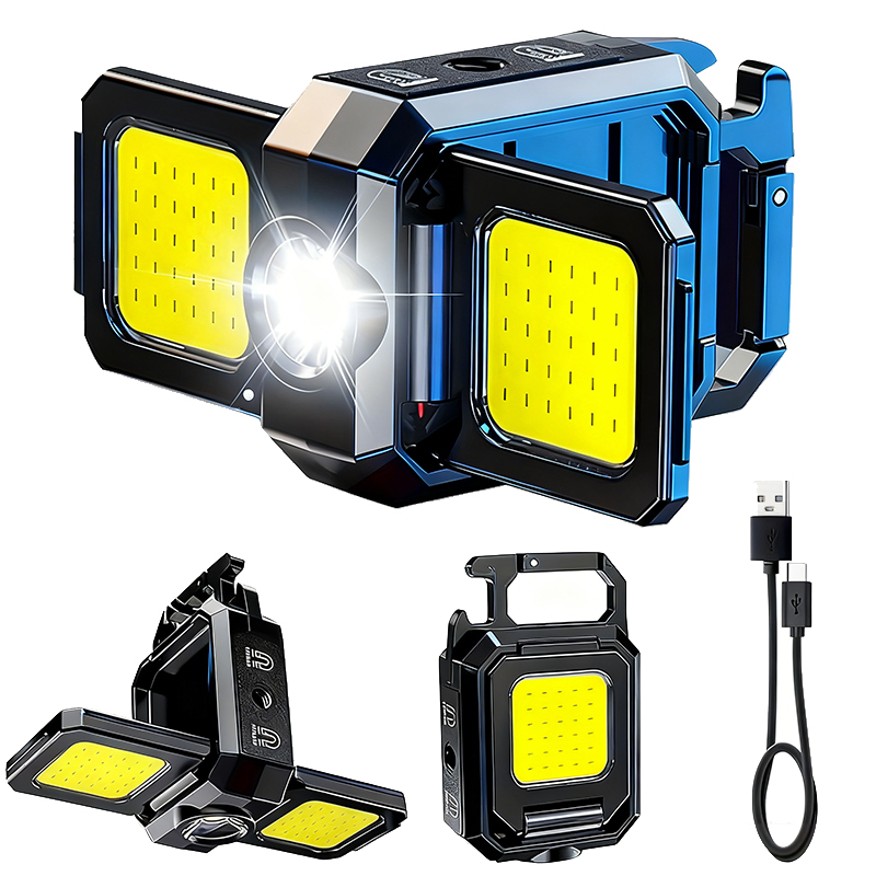 ミニ懐中電灯キーホルダーライト COB ワークライト USB - Outdoor Camping Lighting のレビューと価格