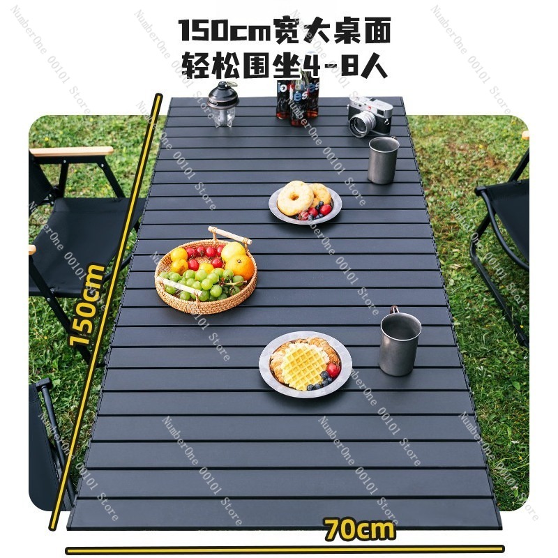 ポータブル屋外折りたたみキャンプテーブルと椅子セットロールア - Outdoor Camping Folding Table のレビューと価格