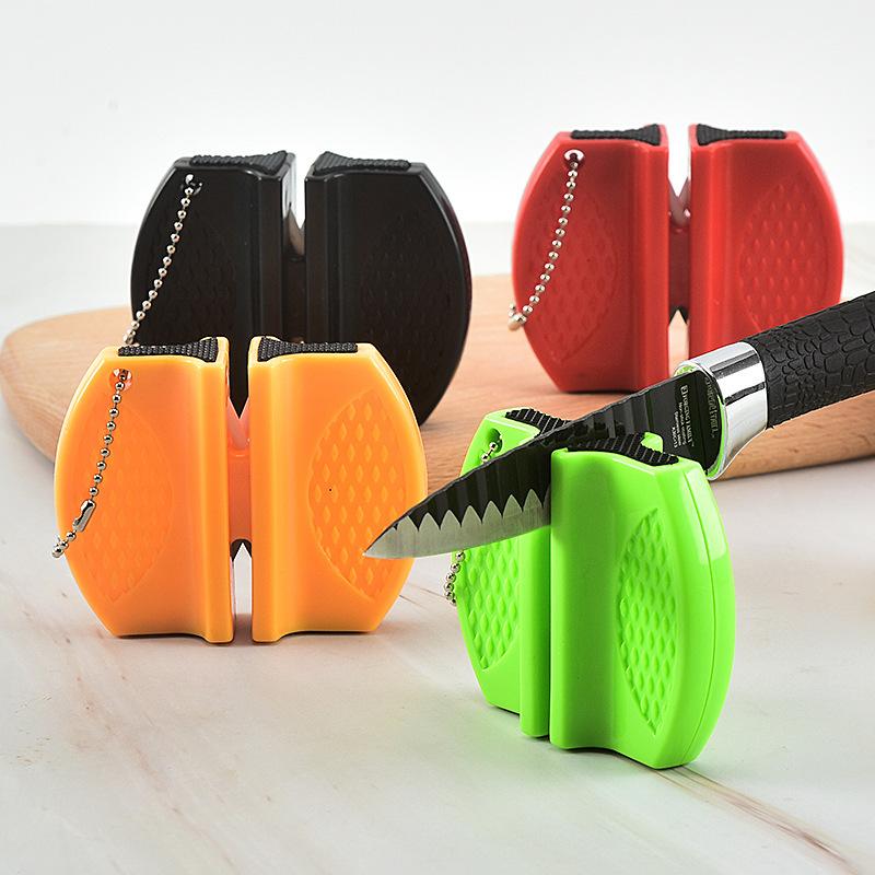 # ミニナイフシャープナー 粗い刃と細かい刃両用 両面シャー - Outdoor Camping Knife のレビューと価格