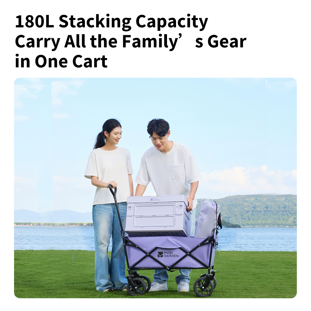 モビガーデン折りたたみ式四輪ポータブルワゴン、キャンプ車やキ - Outdoor Camping Folding Table のレビューと価格