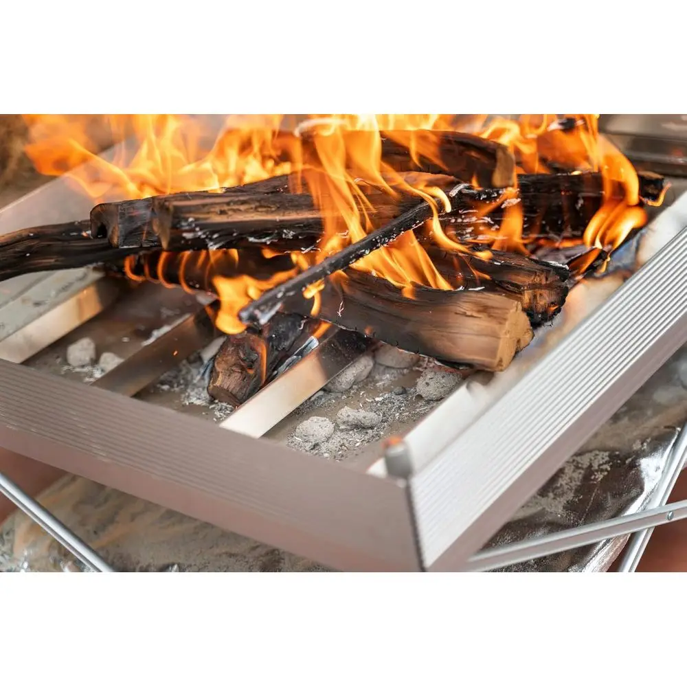 ポータブル屋外用ダッチオーブンテーブルセット（焚き火台とグリ - Outdoor Camping Oven のレビューと価格
