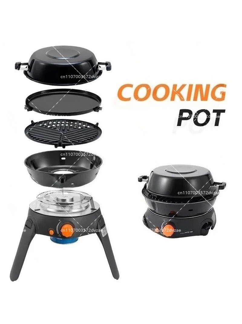 屋外多機能ガスストーブ キャンプBBQグリル 6個セット 折 - Outdoor Camping Gas Stove のレビューと価格