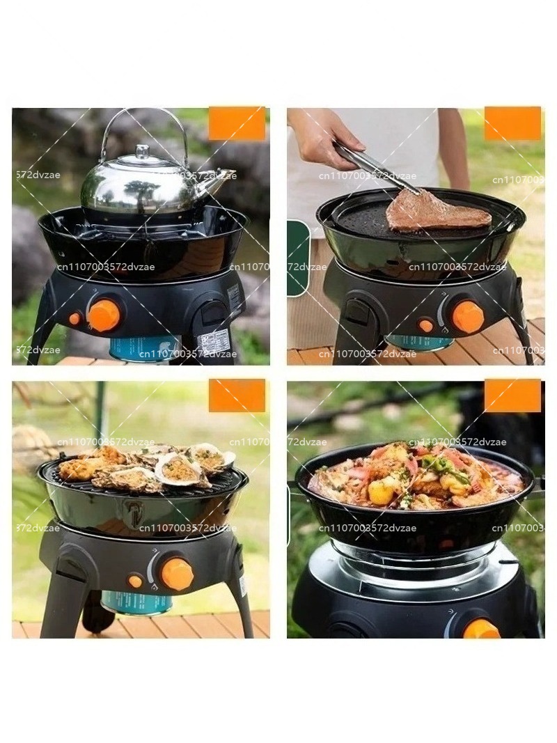 屋外多機能ガスストーブ キャンプBBQグリル 6個セット 折 - Outdoor Camping Gas Stove のレビューと価格