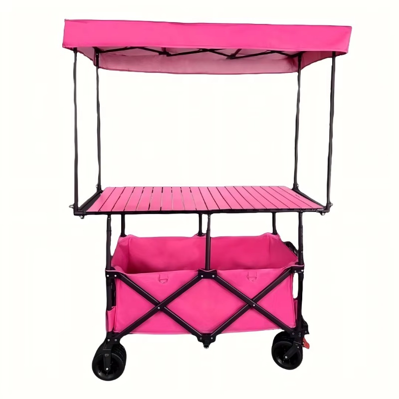 折りたたみ式スチールテーブルトロリーカート屋台多色モバイルピ - Outdoor Camping Folding Table のレビューと価格
