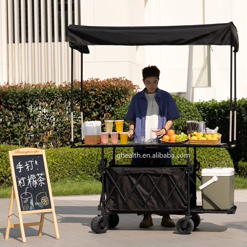 折りたたみ式スチールテーブルトロリーカート屋台多色モバイルピ - Outdoor Camping Folding Table のレビューと価格