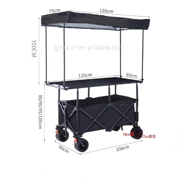 折りたたみ式スチールテーブルトロリーカート屋台多色モバイルピ - Outdoor Camping Folding Table のレビューと価格