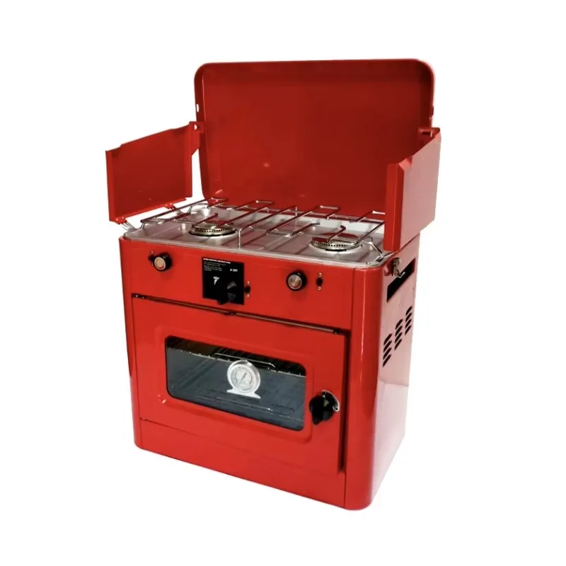 ポータブル屋外キャンプガスオーブン、ストーブ付き、バーベキュ - Outdoor Gas Camping Oven のレビューと価格