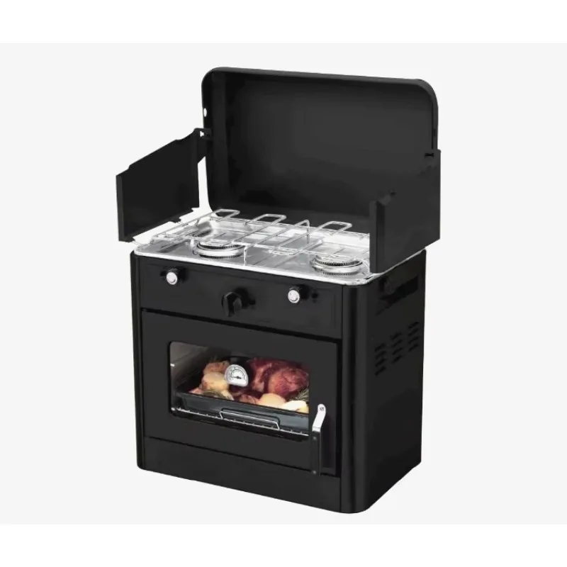 ポータブル屋外キャンプガスオーブン、ストーブ付き、バーベキュ - Outdoor Gas Camping Oven のレビューと価格