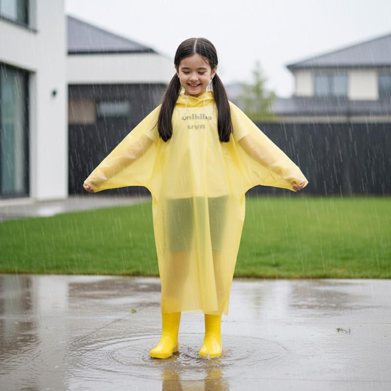 使い捨て子供用ロングレインコートEVAワンピースレインポンチ - Outdoor Camping Activities For Kids のレビューと価格