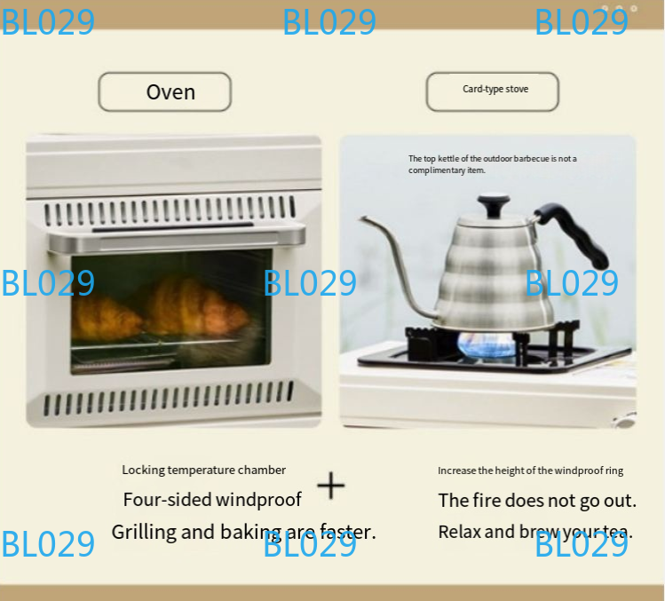 ポータブル小型ベーキングオーブン 家庭用多機能屋外ガス式ピザ - Outdoor Camping Oven のレビューと価格
