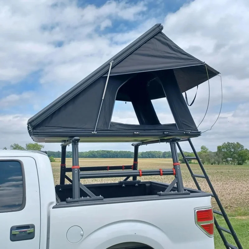 キャンプ用防水高品質クラムシェル型アルミ製ハードカールーフト - Outdoor Camping Car Tent のレビューと価格