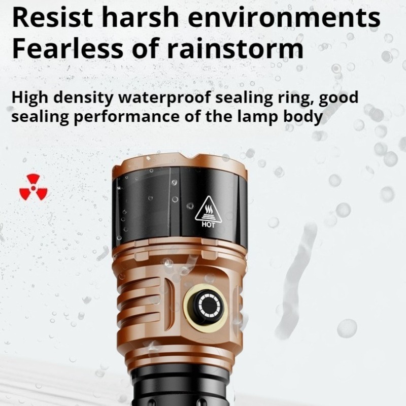 強力な光ハイパワー LED 懐中電灯タイプ C 充電防水アル - Outdoor Camping Lighting のレビューと価格