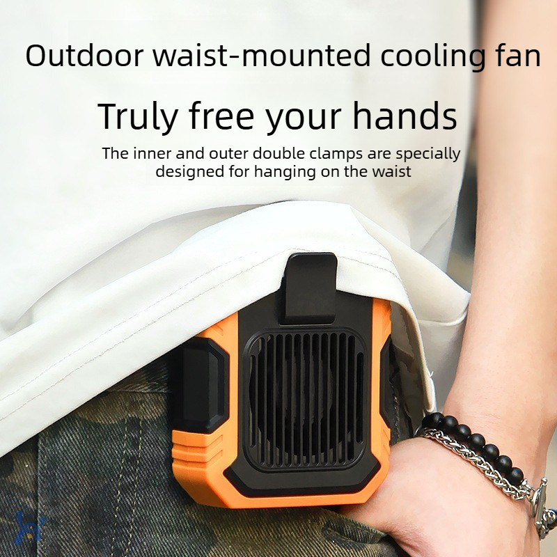 ウエストマウントクリップ式USB充電式ハンズフリー高速ポータ - Outdoor Camping Ventilator のレビューと価格
