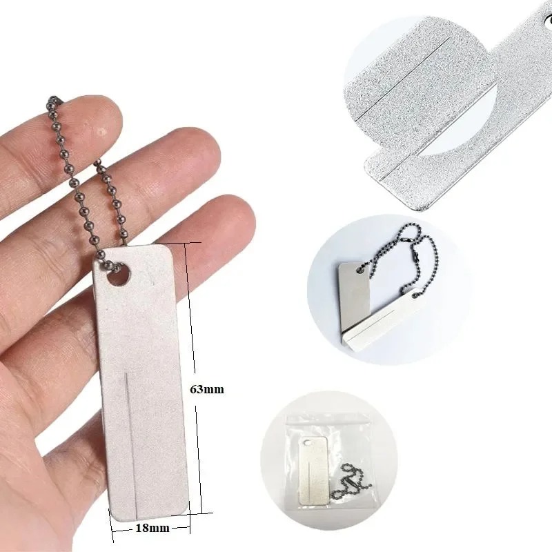 ポケットダイヤモンドシャープナー高硬度ミニツール釣り針ナイフ - Outdoor Camping Knife のレビューと価格
