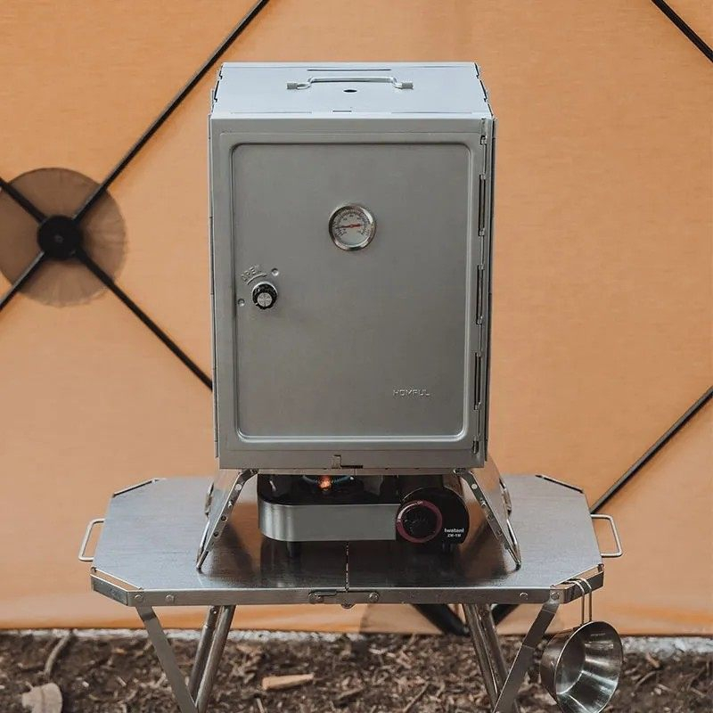 屋外用ステンレス製折りたたみ式オーブン、炭火キャンプ用スモー - Outdoor Camping Oven のレビューと価格