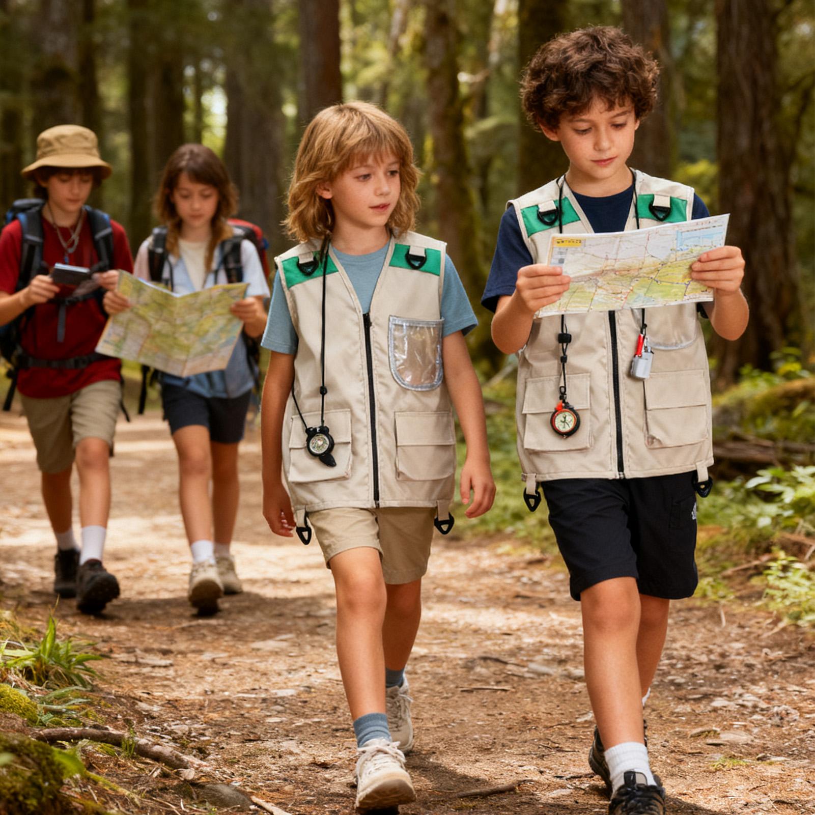 子供用釣りベスト ノースリーブコスチュームジャケット アウト - Outdoor Camping Activities For Kids のレビューと価格