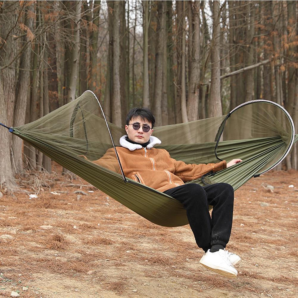 自動クイックセットアップハンモック蚊帳付き 210T ナイロ - Outdoor Camping Hammock のレビューと価格