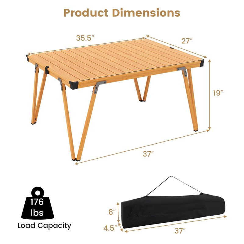 シングル折りたたみピクニックテーブル 93 x 70 cm  - Outdoor Camping Folding Table のレビューと価格