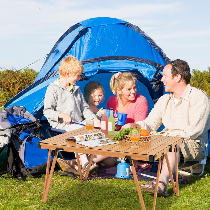 シングル折りたたみピクニックテーブル 93 x 70 cm  - Outdoor Camping Folding Table のレビューと価格