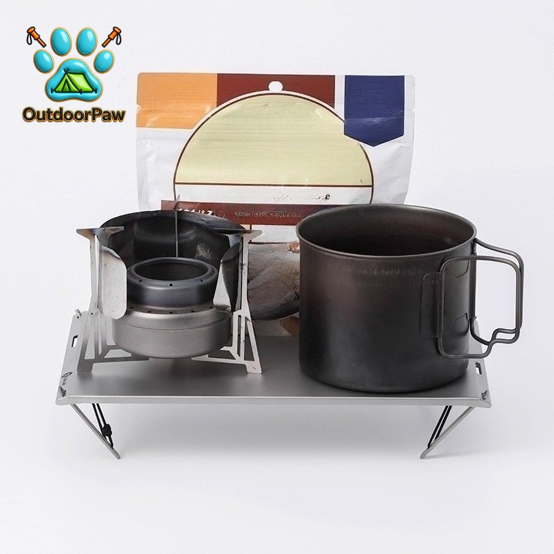 ポータブル軽量チタンテーブル小型絶妙な折りたたみピクニック高 - Outdoor Camping Folding Table のレビューと価格